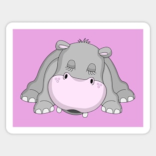 Handsome Hippo Sticker